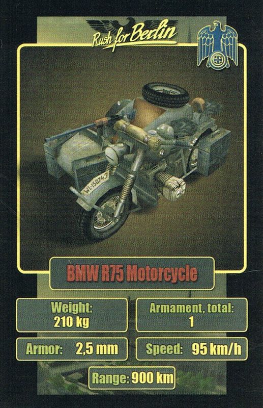 Extras for Rush for Berlin (Collector's Edition) (Windows): Card Game - BMW R75 - Front