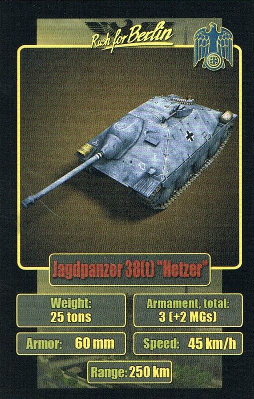 Extras for Rush for Berlin (Collector's Edition) (Windows): Card Game - Jagdpanzer Hetzer - Front
