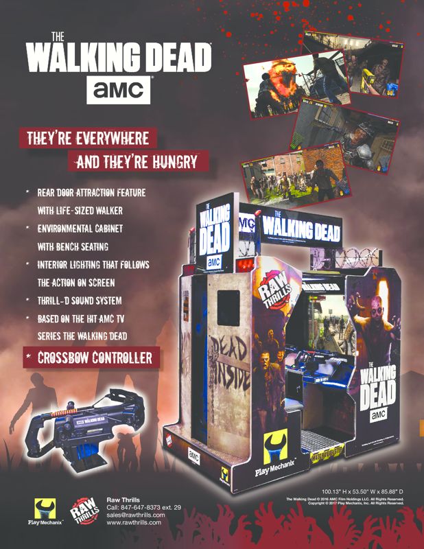 Front Cover for The Walking Dead (Arcade) (From http://rawthrills.com)