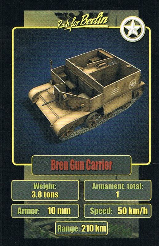 Extras for Rush for Berlin (Collector's Edition) (Windows): Card Game - Bren Gun Carrier - Front