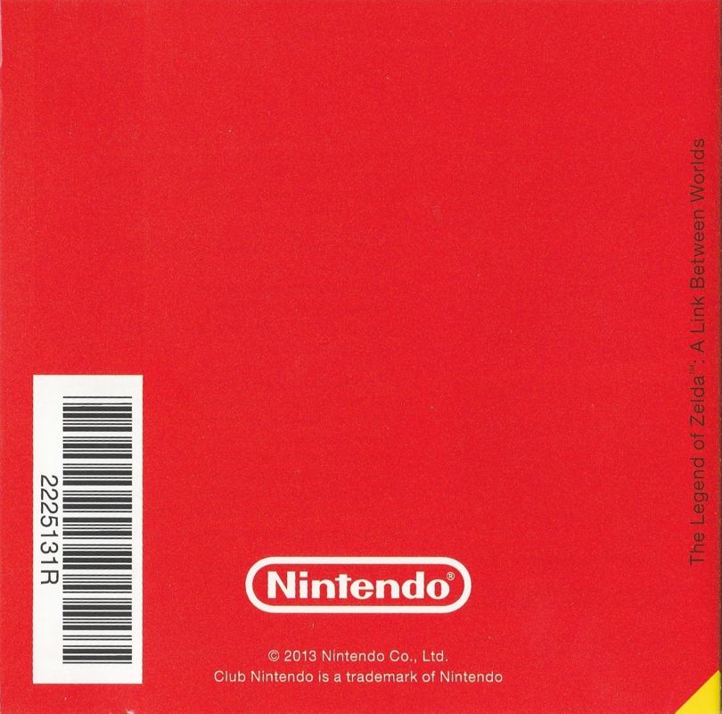 Extras for The Legend of Zelda: A Link Between Worlds (Nintendo 3DS): Club Nintendo Card - Back