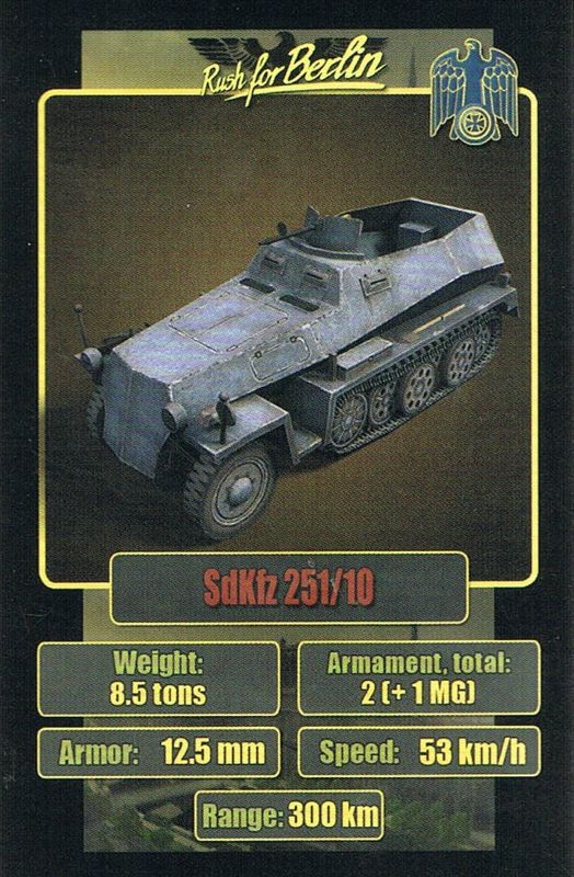 Extras for Rush for Berlin (Collector's Edition) (Windows): Card Game - SdKfz 251/10 - Front