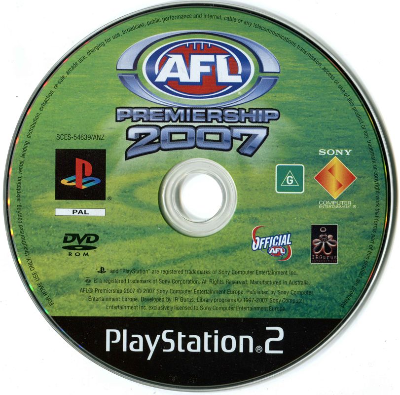 Media for AFL Premiership 2007 (PlayStation 2)