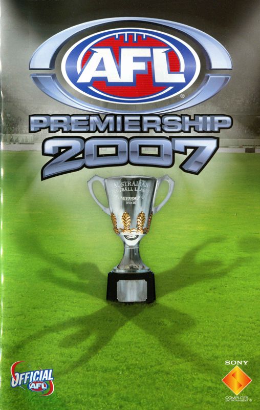 Manual for AFL Premiership 2007 (PlayStation 2): Front