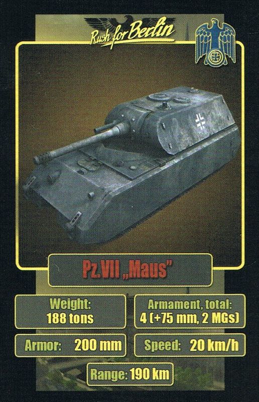 Extras for Rush for Berlin (Collector's Edition) (Windows): Card Game - Pz. VII Maus - Front