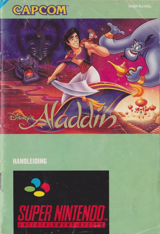 Manual for Disney's Aladdin (SNES): Front
