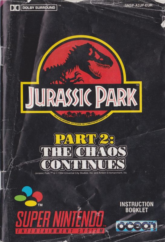 Jurassic Park Part 2 The Chaos Continues Cover Or Packaging Material