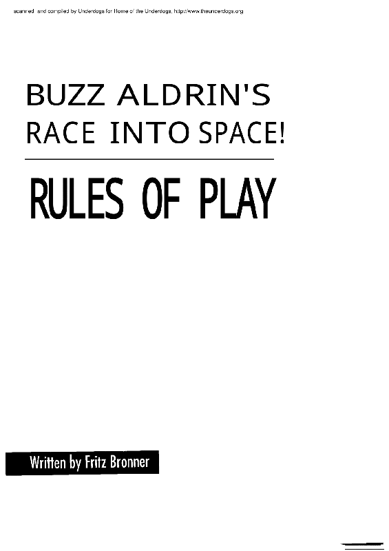 Manual for Buzz Aldrin's Race into Space (DOS) (White Label Release)