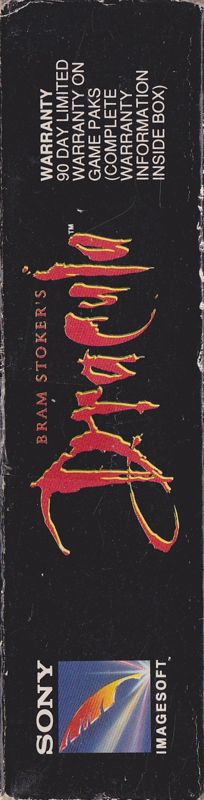 Spine/Sides for Bram Stoker's Dracula (SNES): Right