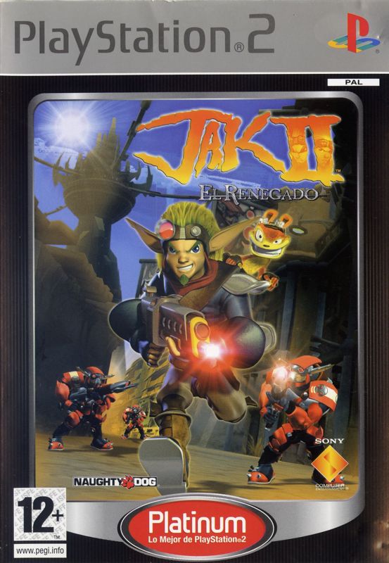 Front Cover for Jak II (PlayStation 2) (Platinum Release)