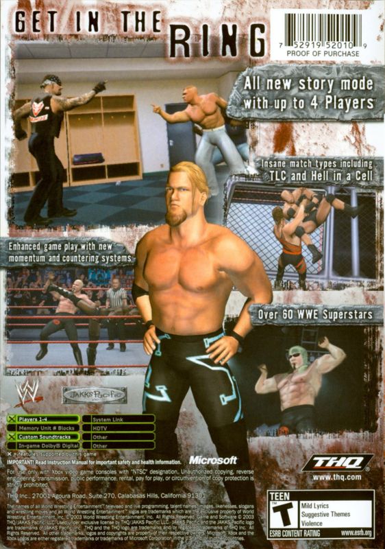 Back Cover for WWE Raw 2 (Xbox)