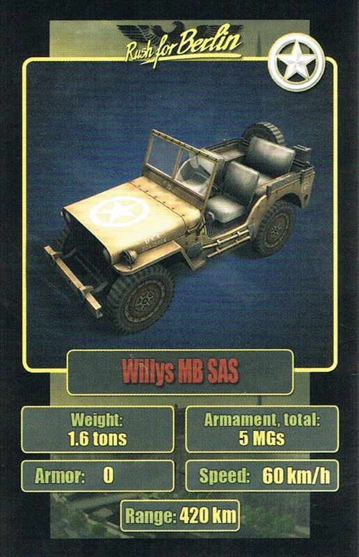Extras for Rush for Berlin (Collector's Edition) (Windows): Card Game - Willys MB SAS - Front