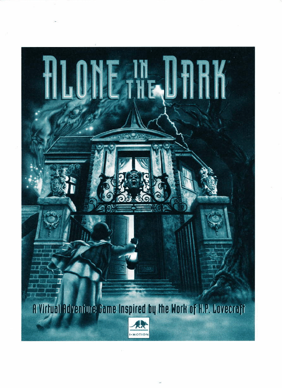 Manual for Alone in the Dark (DOS) (Alternate release): Front