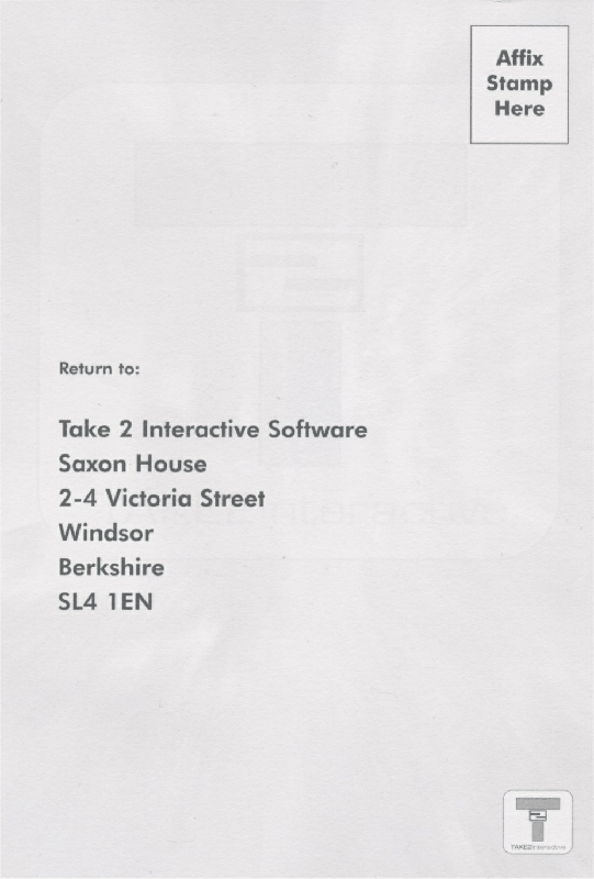 Extras for Age of Wonders II: The Wizard's Throne (Windows): Registration Card - Back