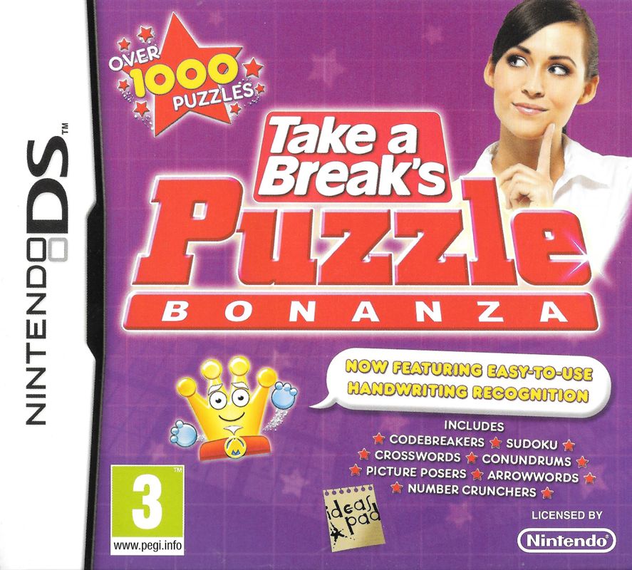 Front Cover for Take A Break's Puzzle Bonanza (Nintendo DS)