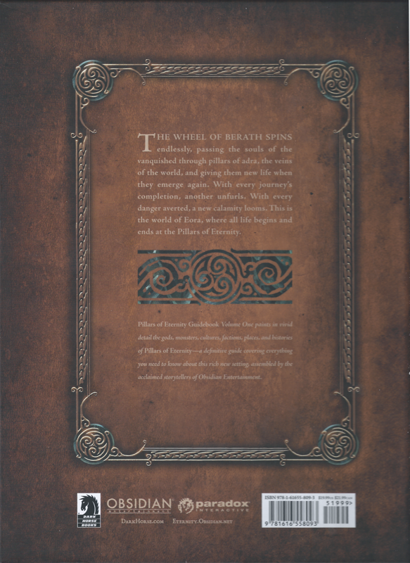 Extras for Pillars of Eternity (Collector's Edition) (Linux and Macintosh and Windows) (Kickstarter release (signed)): Guidebook - Back