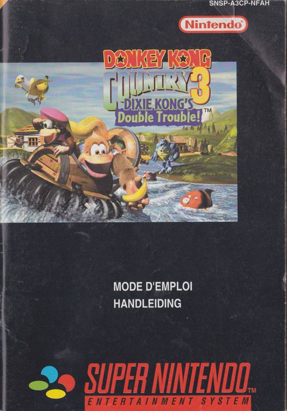 Manual for Donkey Kong Country 3: Dixie Kong's Double Trouble! (SNES): Front