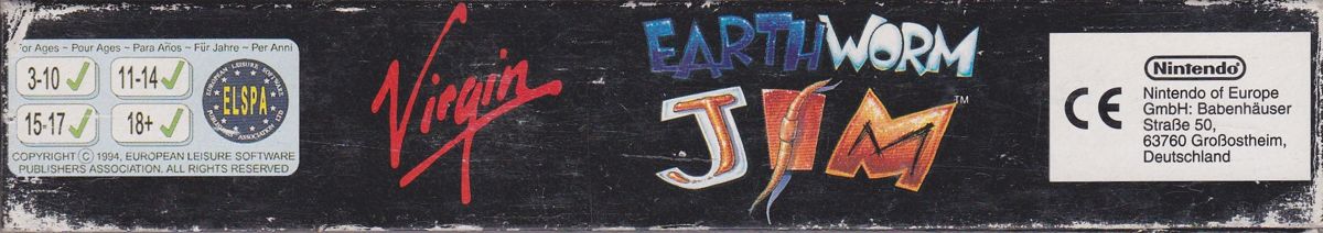 Spine/Sides for Earthworm Jim (SNES): Bottom