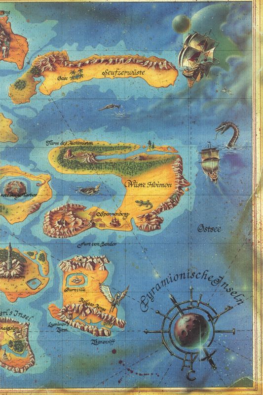Map for Ambermoon (Amiga): right side of A2 map