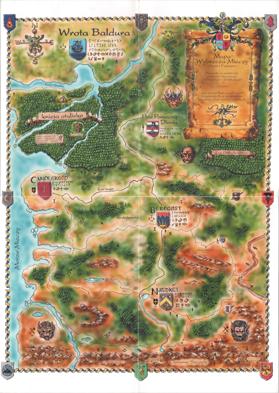 Map for Baldur's Gate: 4 in 1 Boxset (Windows): Baldur's Gate - Side 1
