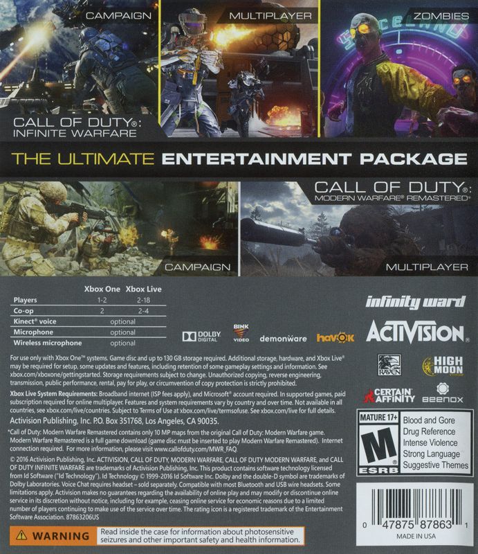 Call Of Duty Infinite Warfare Legacy Edition XBox One