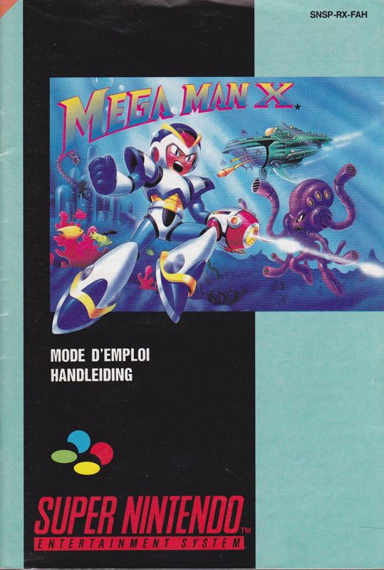 Manual for Mega Man X (SNES): Front