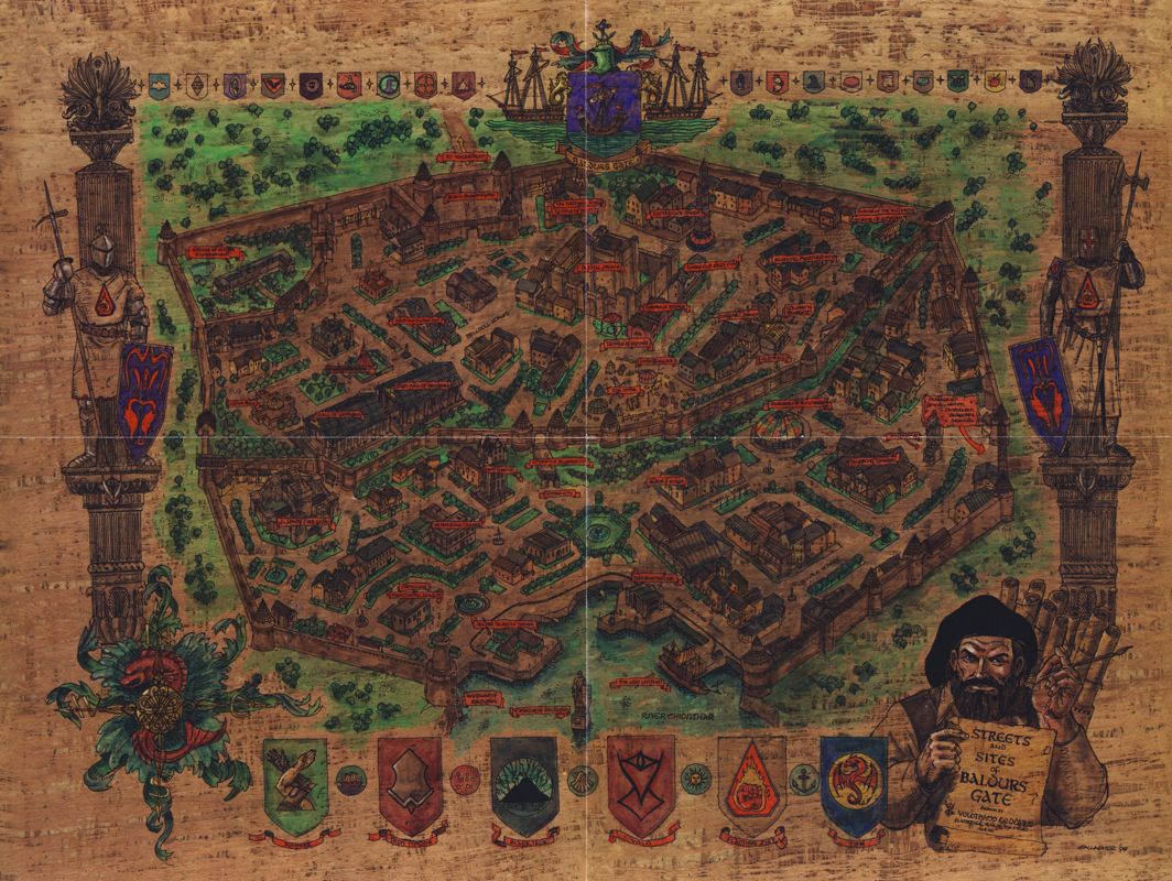 Map for Baldur's Gate (Windows) (CD-ROM version): Baldur's Gate