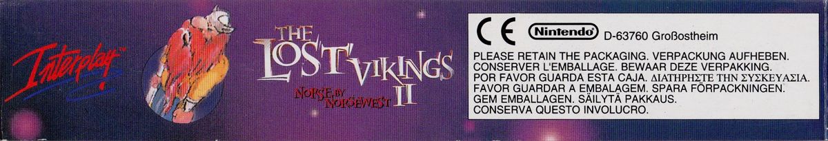 Spine/Sides for Norse by Norse West: The Return of the Lost Vikings (SNES): Bottom