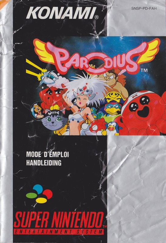 Manual for Parodius (SNES): Front