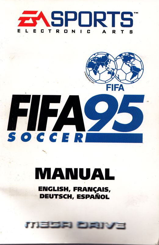 Manual for FIFA Soccer 95 (Genesis): Front