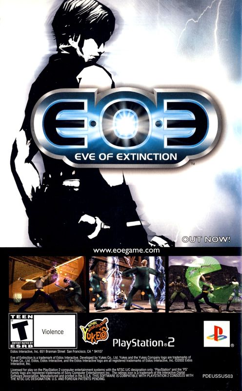 Manual for Deus Ex (PlayStation 2): Back