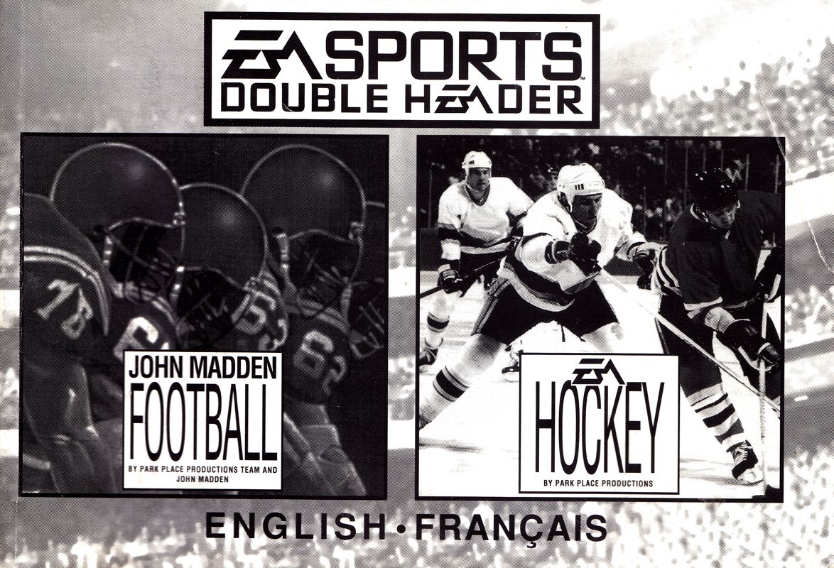 Manual for EA Sports Double Header (Genesis): Front