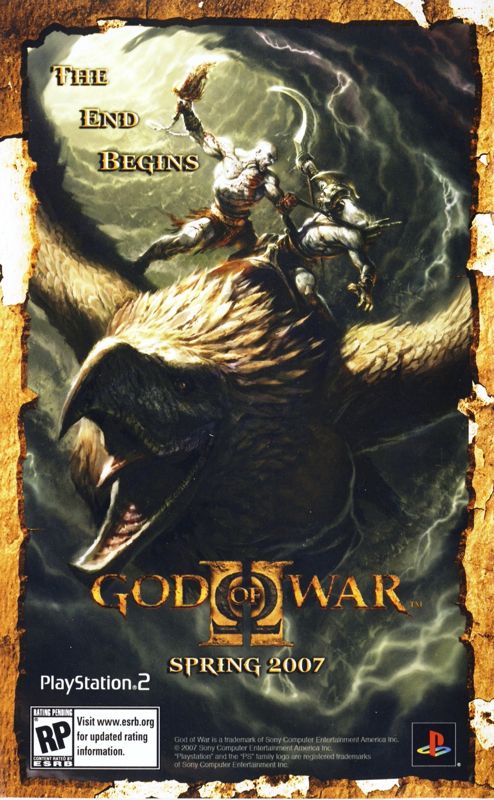 Manual for God of War (PlayStation 2) (Greatest Hits): Back
