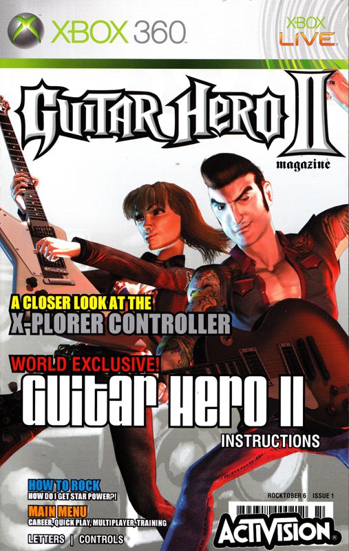Manual for Guitar Hero II (Xbox 360) (Solus release): Front