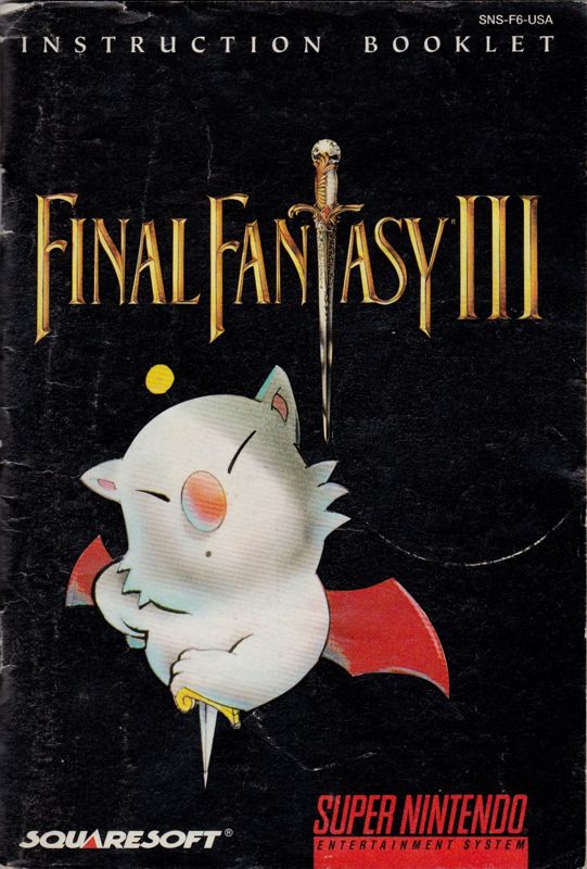 Manual for Final Fantasy III (SNES): Front