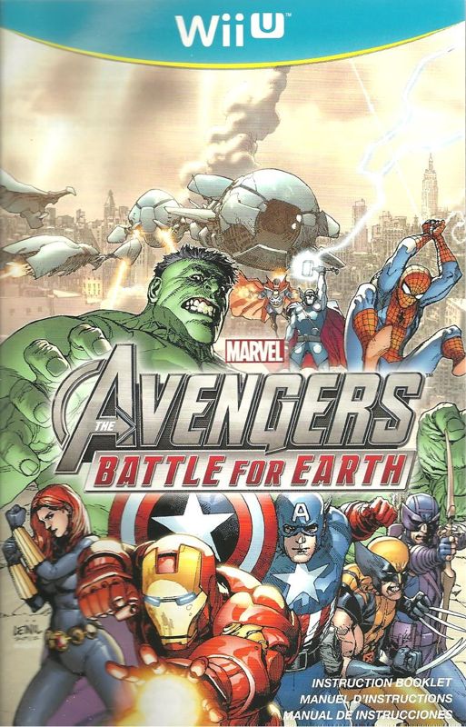 Manual for The Avengers: Battle for Earth (Wii U): Front