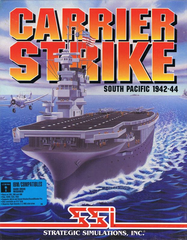 Front Cover for Carrier Strike: South Pacific 1942-44 (DOS) (5,25'' disk release)
