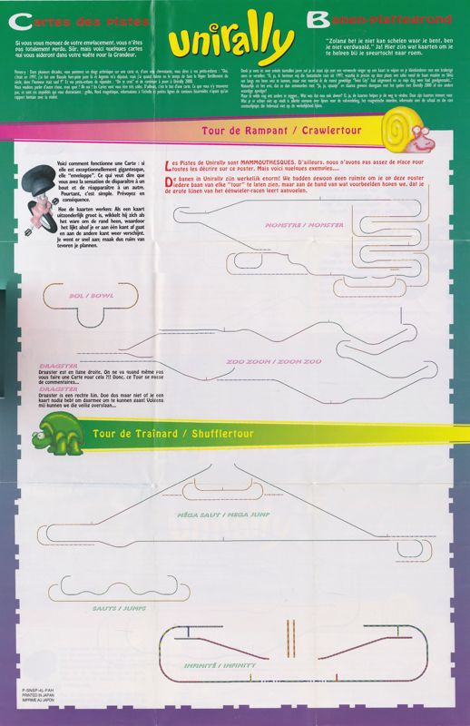 Map for Uniracers (SNES): Courses - Crawler/Shuffler
