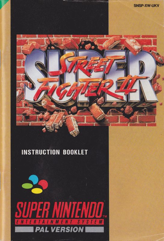 Manual for Super Street Fighter II (SNES): Front