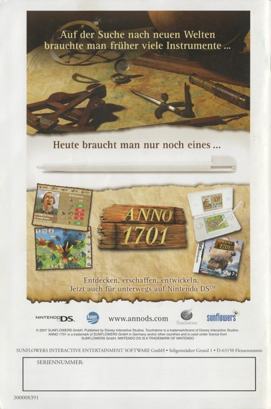 Anno 1701: The Sunken Dragon cover or packaging material - MobyGames