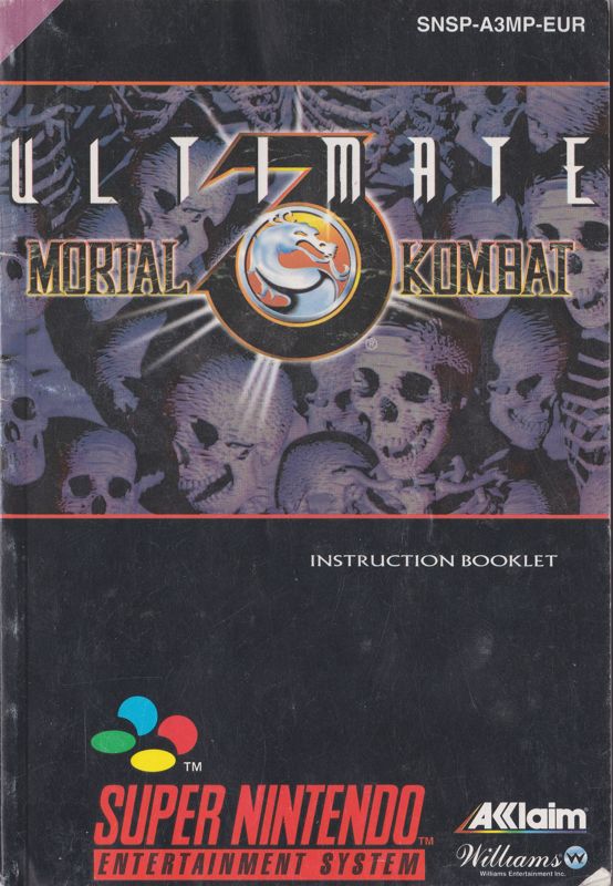 Manual for Ultimate Mortal Kombat 3 (SNES): Front