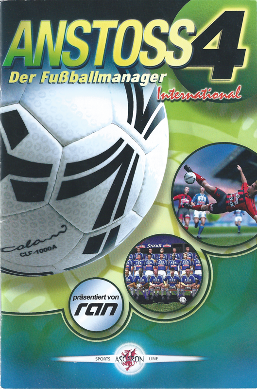 Manual for Anstoss 4: Der Fußballmanager - International (Windows): Front