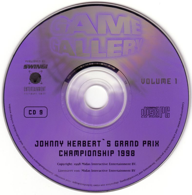 Media for Game Gallery (DOS and Windows and Windows 3.x): Disc 9 - Johnny Herbert's Grand Prix Championship 1998