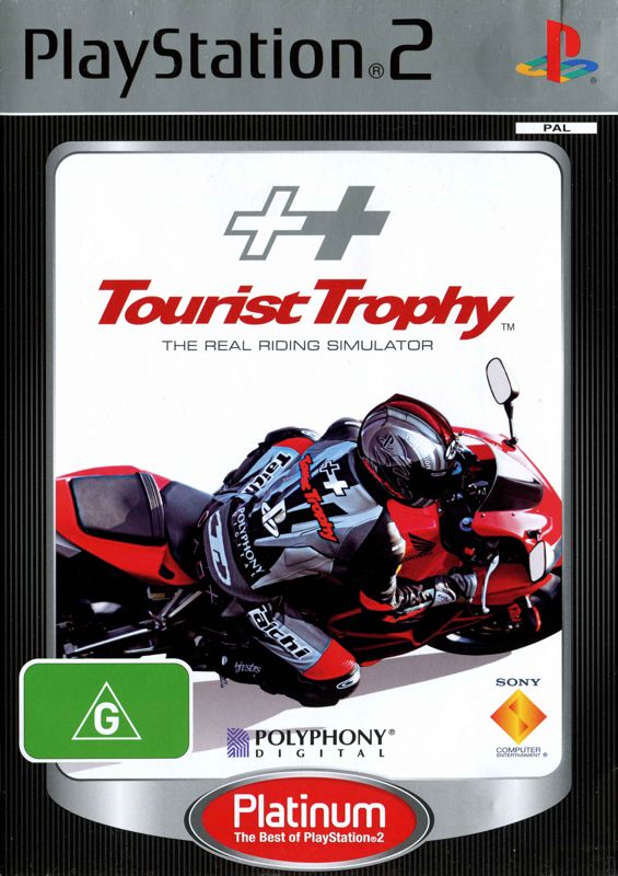 Front Cover for Tourist Trophy: The Real Riding Simulator (PlayStation 2) (Platinum release)