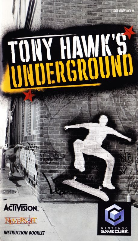 Manual for Tony Hawk's Underground (GameCube): Front