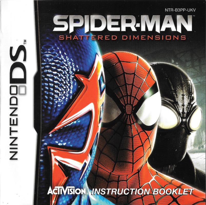 Manual for Spider-Man: Shattered Dimensions (Nintendo DS): Front
