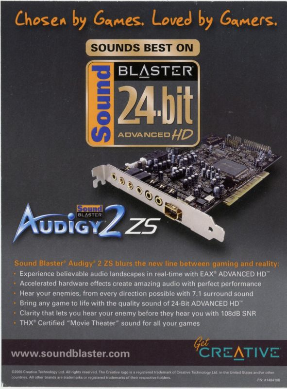 Advertisement for Battlefield 2 (Windows): SoundBlaster