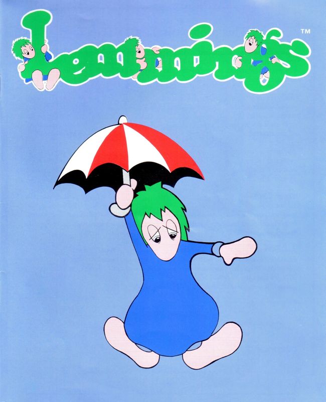 Manual for Lemmings (Amiga): Front cover
