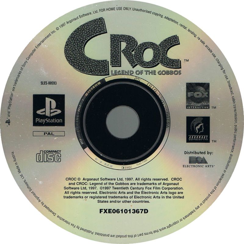 Croc Legend of the Gobbos cover or packaging material MobyGames
