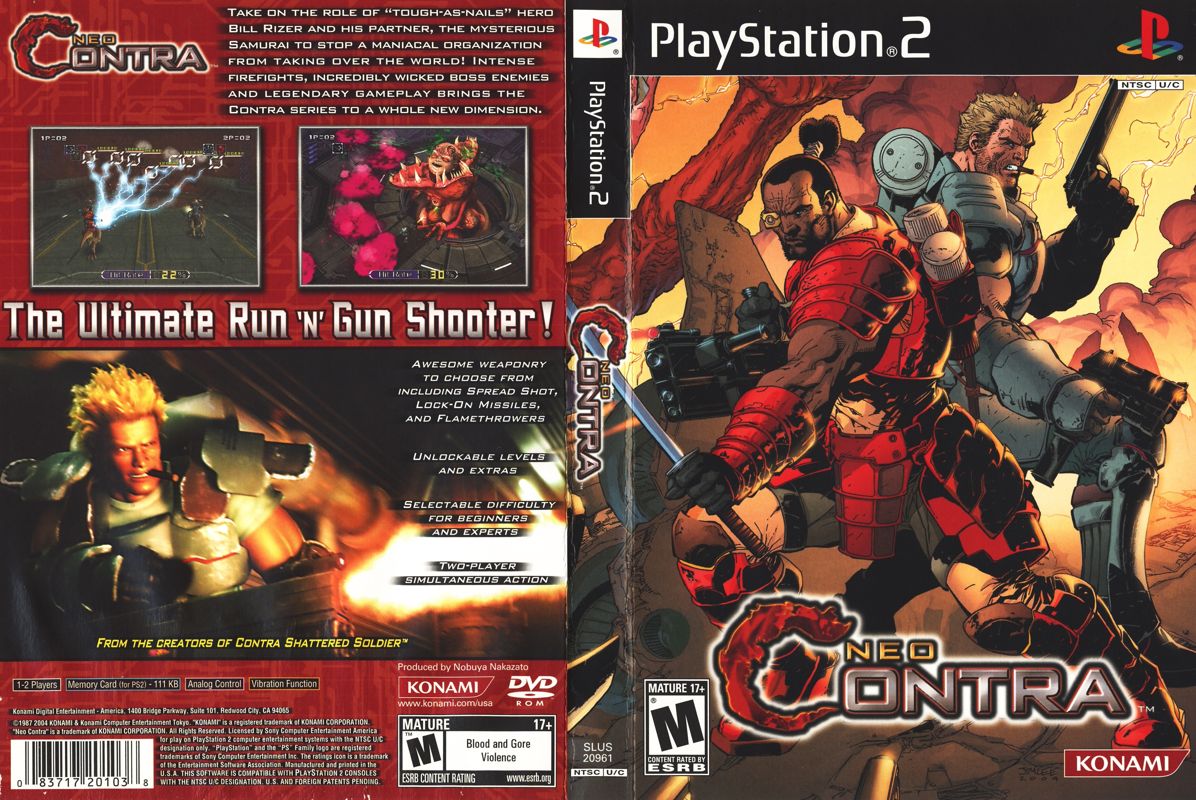 Full Cover for Neo Contra (PlayStation 2)